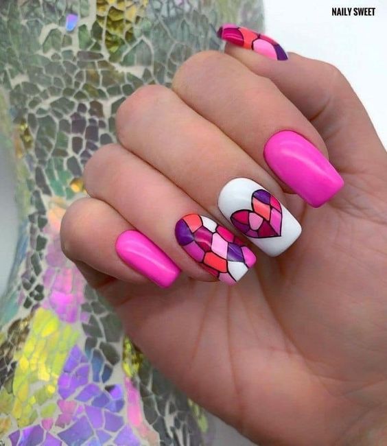 Модный дизайн ногтей разноцветный