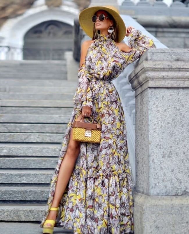 модные цветочные платья фото трендов