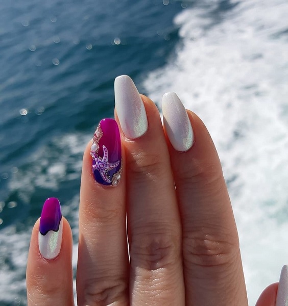 Морський дизайн нігтів